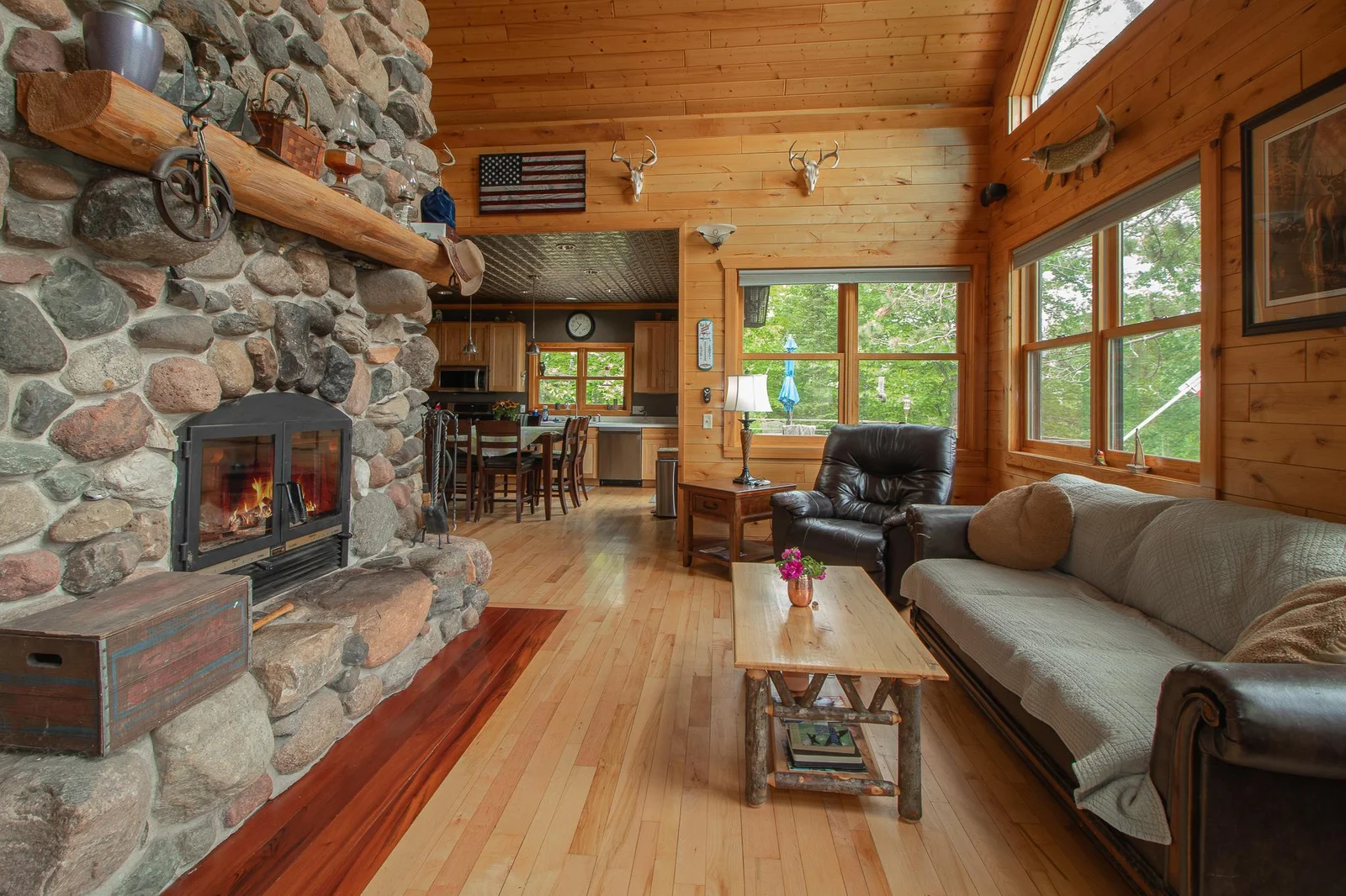 cozy fireplace