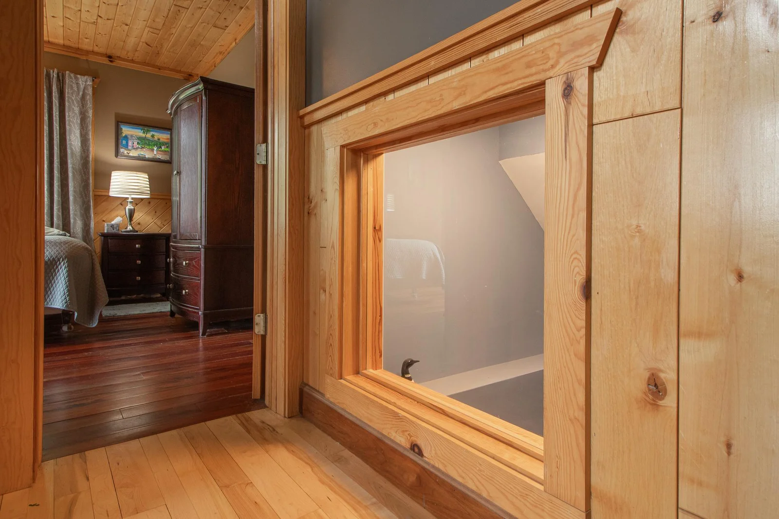 Natural light window lookout to LL