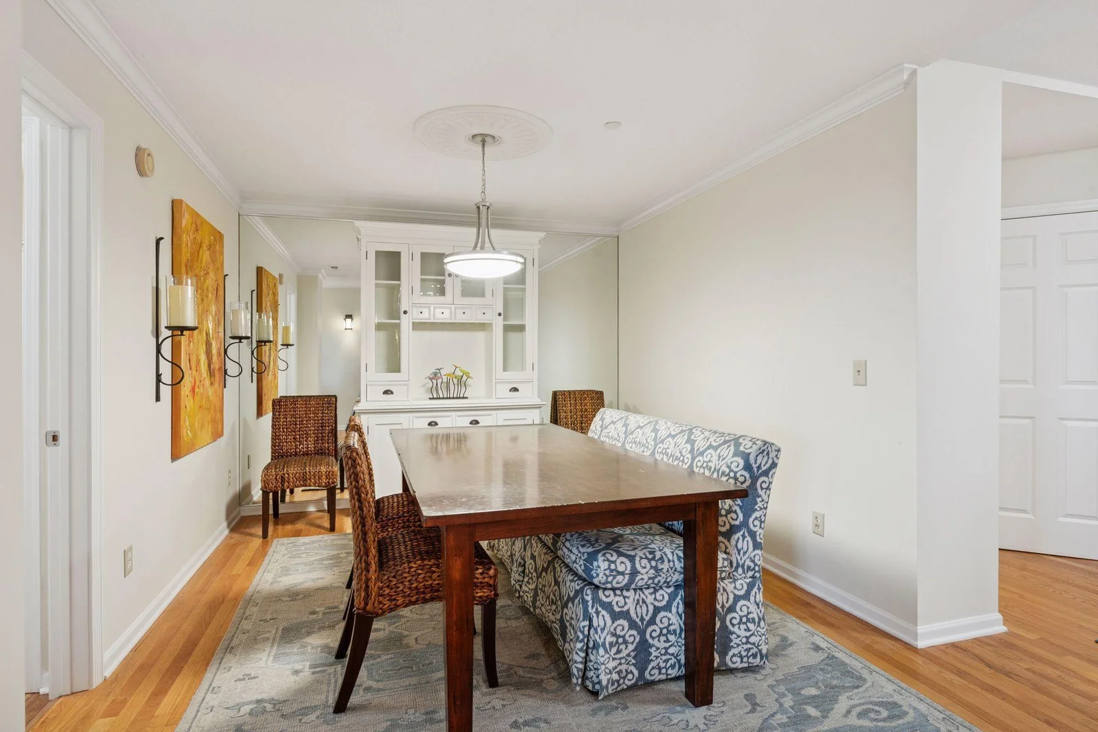Formal dining room with built-ins