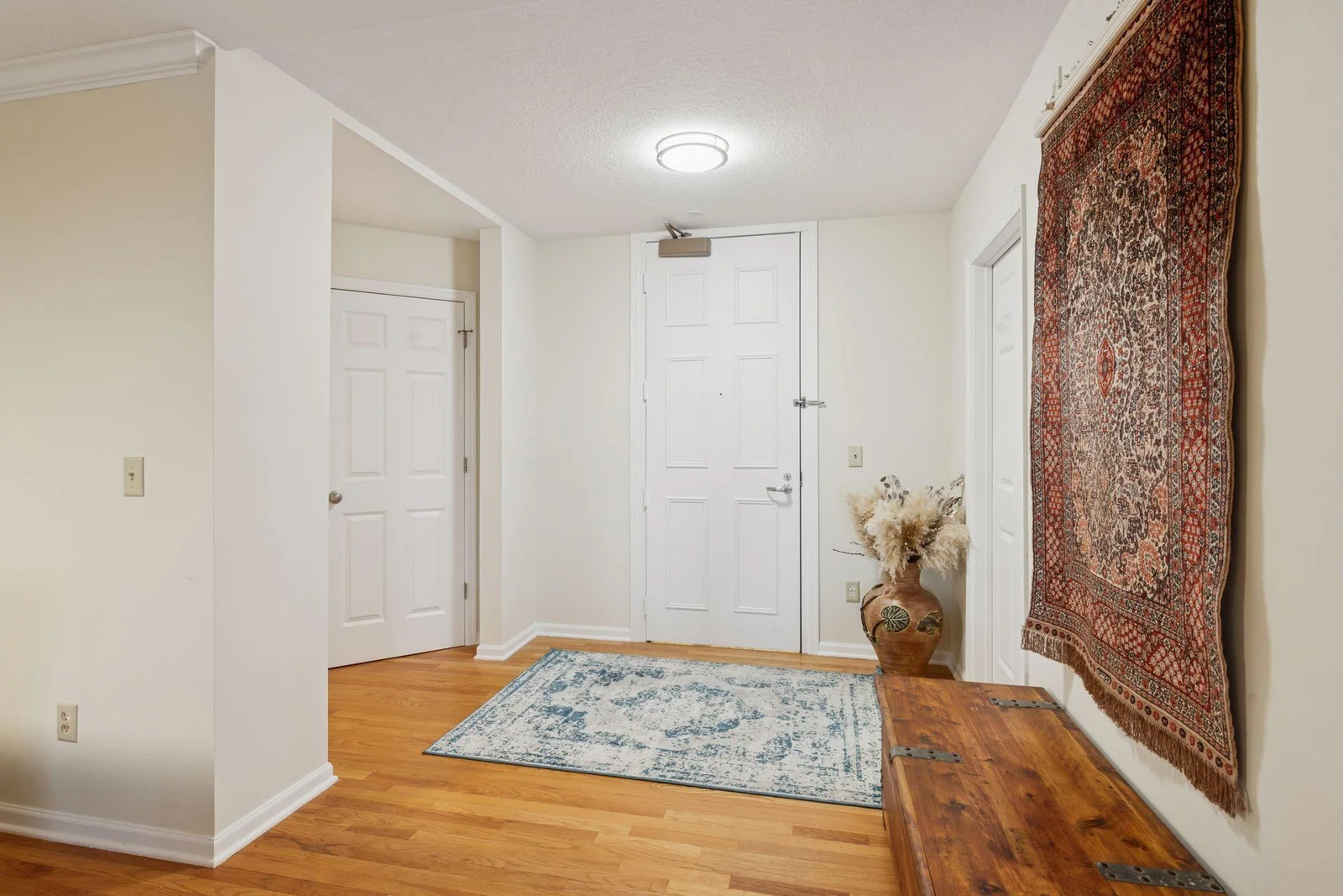 Welcoming foyer and updated powder room