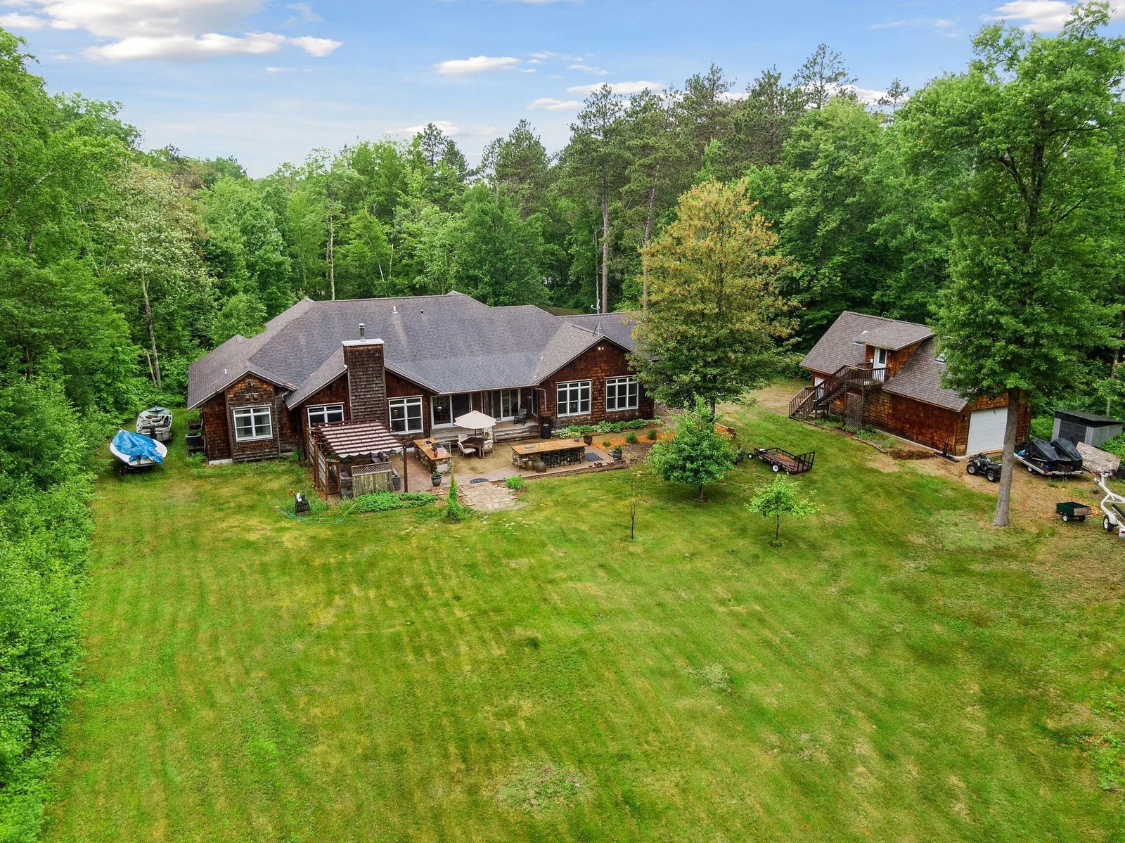 Back yard and boat house