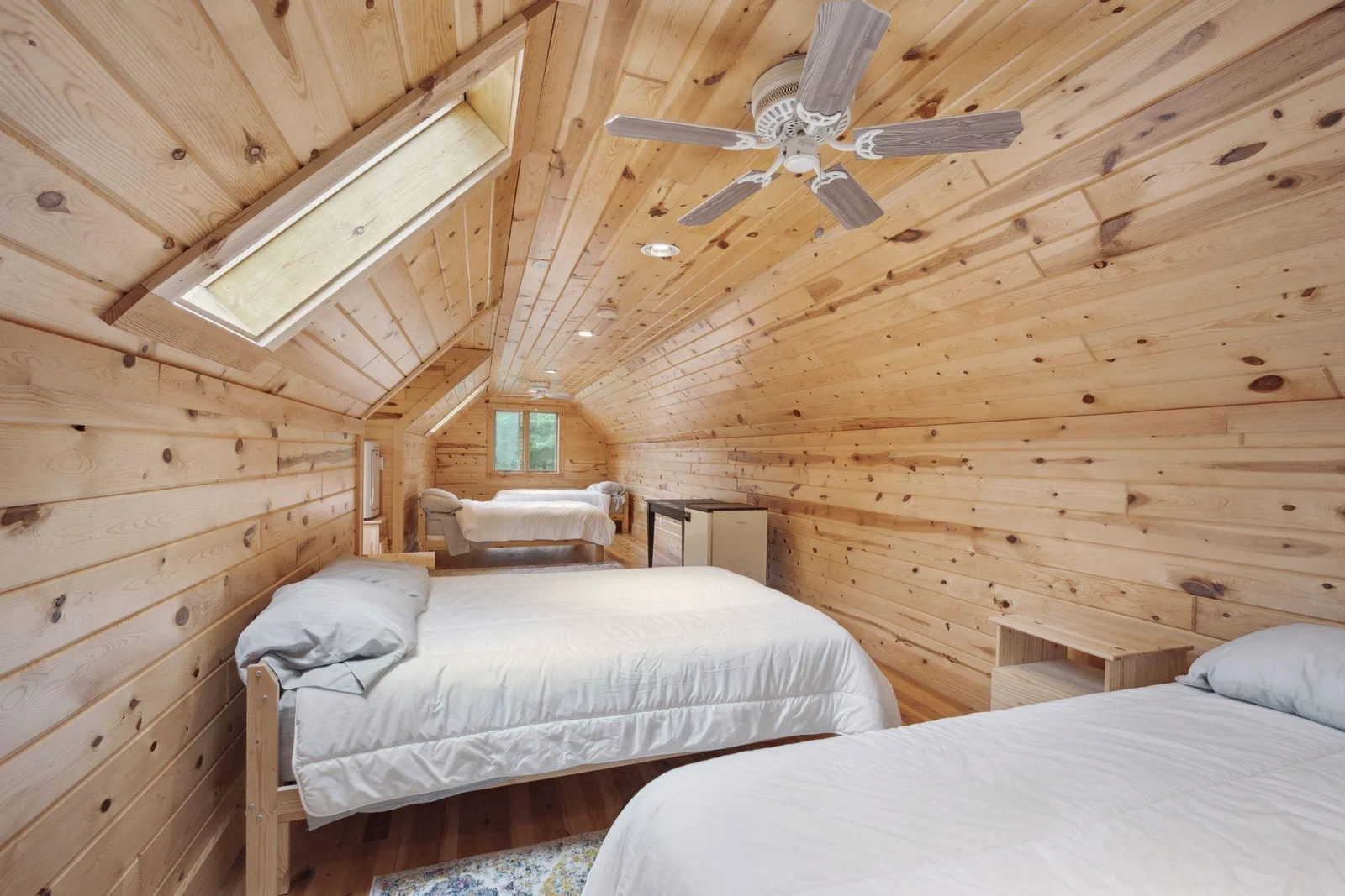 ... with sky lights and ceiling fan