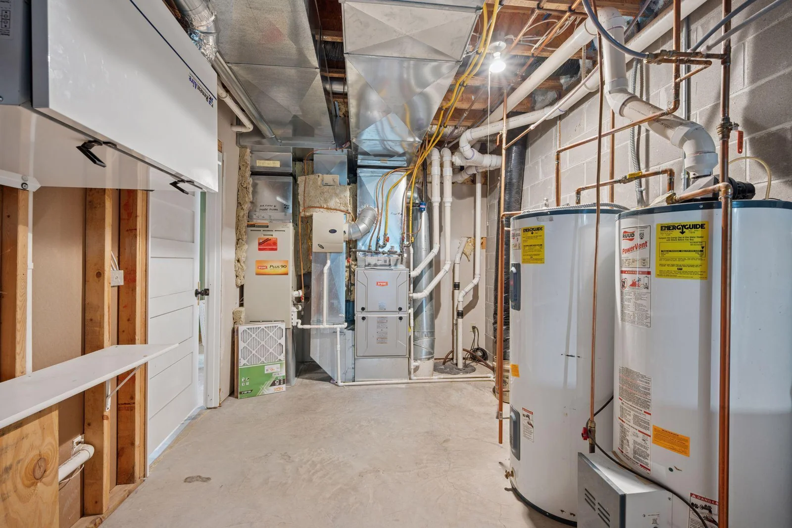 Utility room and ample storage space