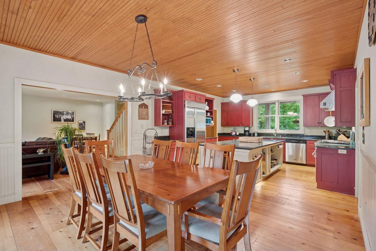 Open floor plan flows easily from room to room