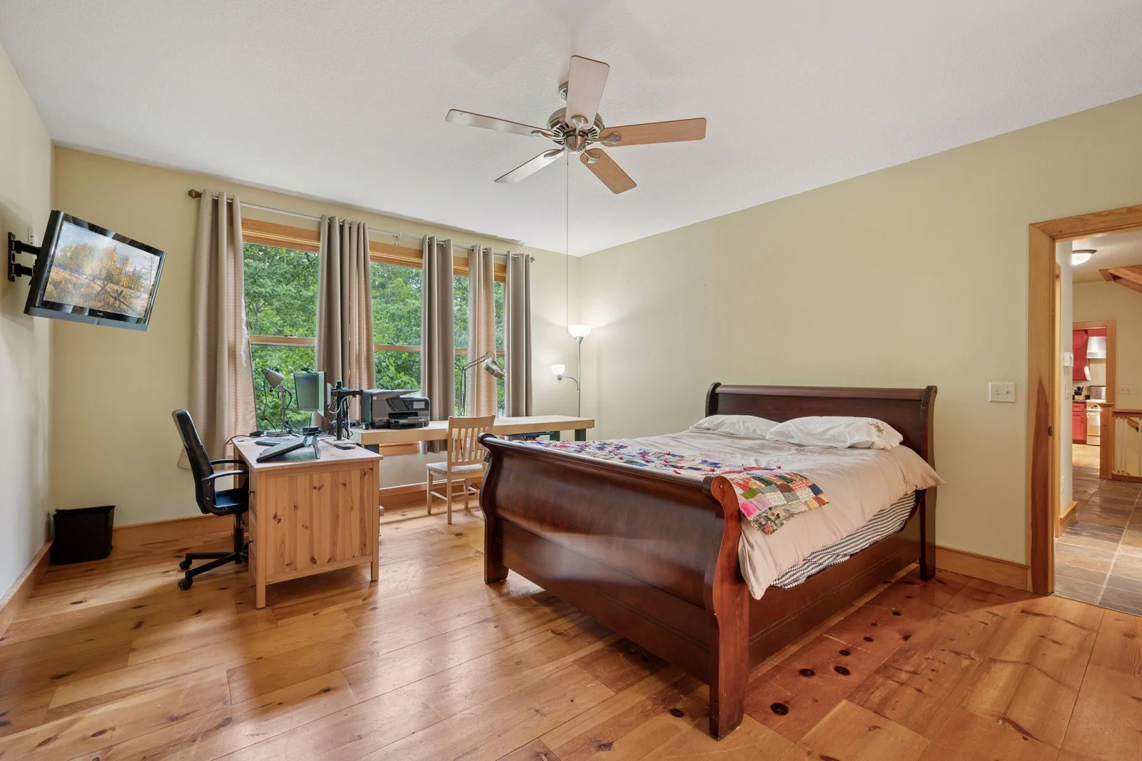 Primary bedroom suite on the main level