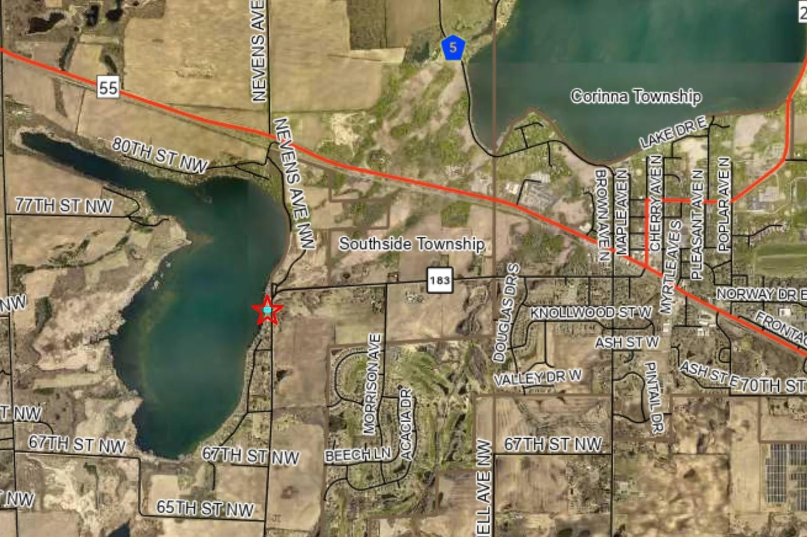 A great location on the East shoreline of Lake John close to city limits and less than an hour from the Twin Cities metro!