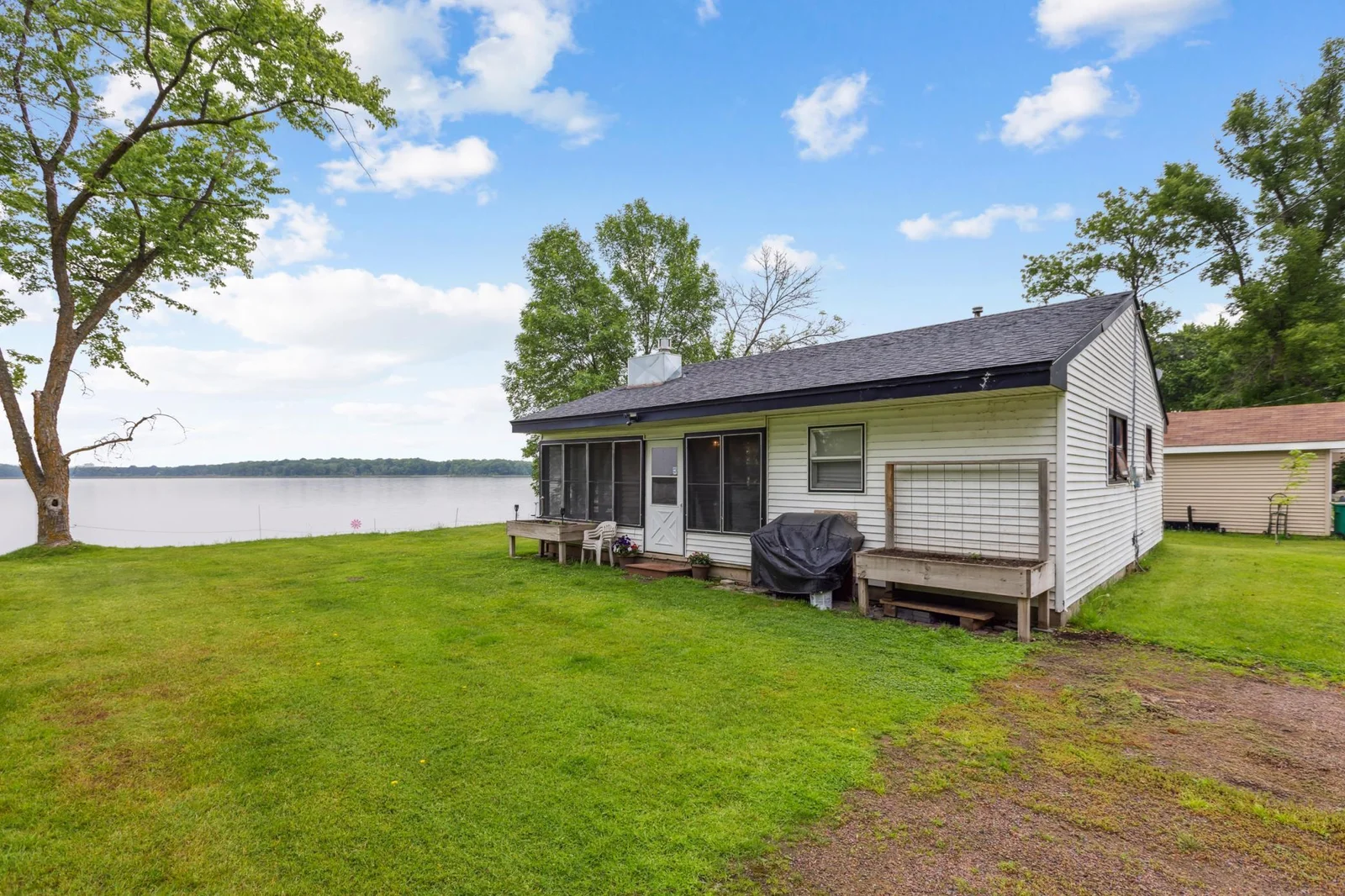 The property is being offered for sale as a furnished home that is turn-key minus some personal items. Located off an asphalt road with natural gas, fiber optic internet, and in the future city water/sewer may be extended from the development nearby.