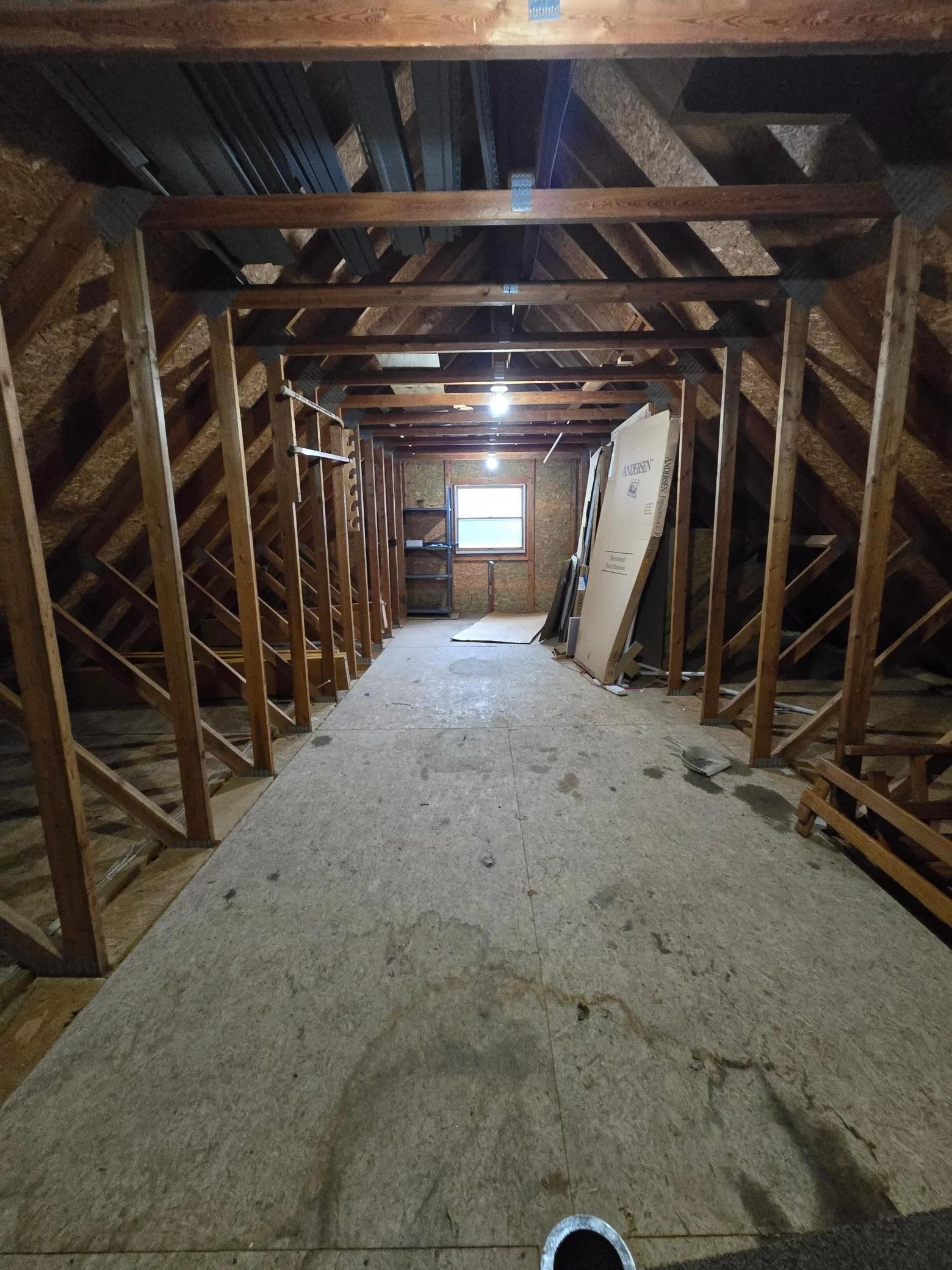 Large walk up attic