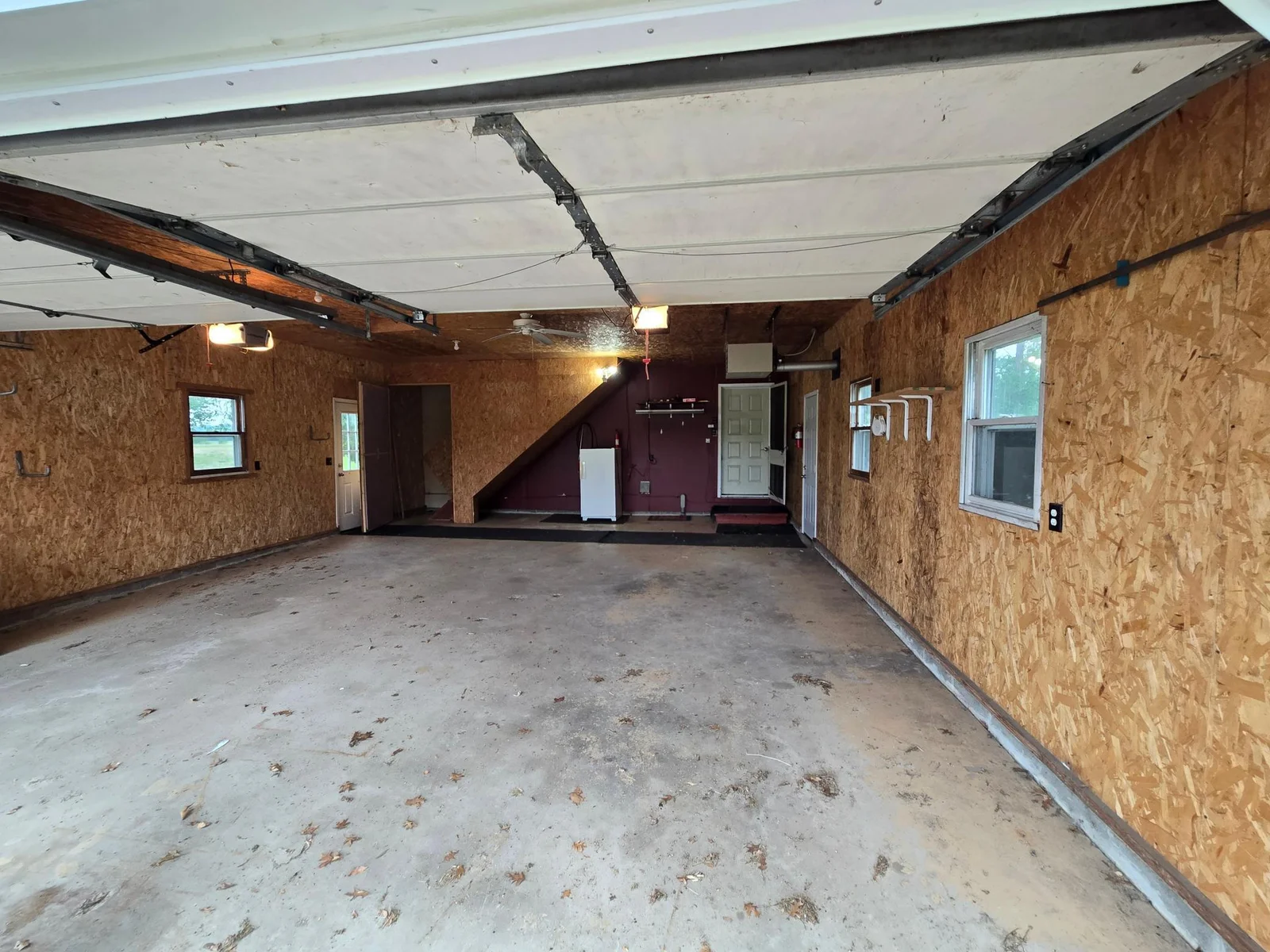 Inside heated and insulated attached garage