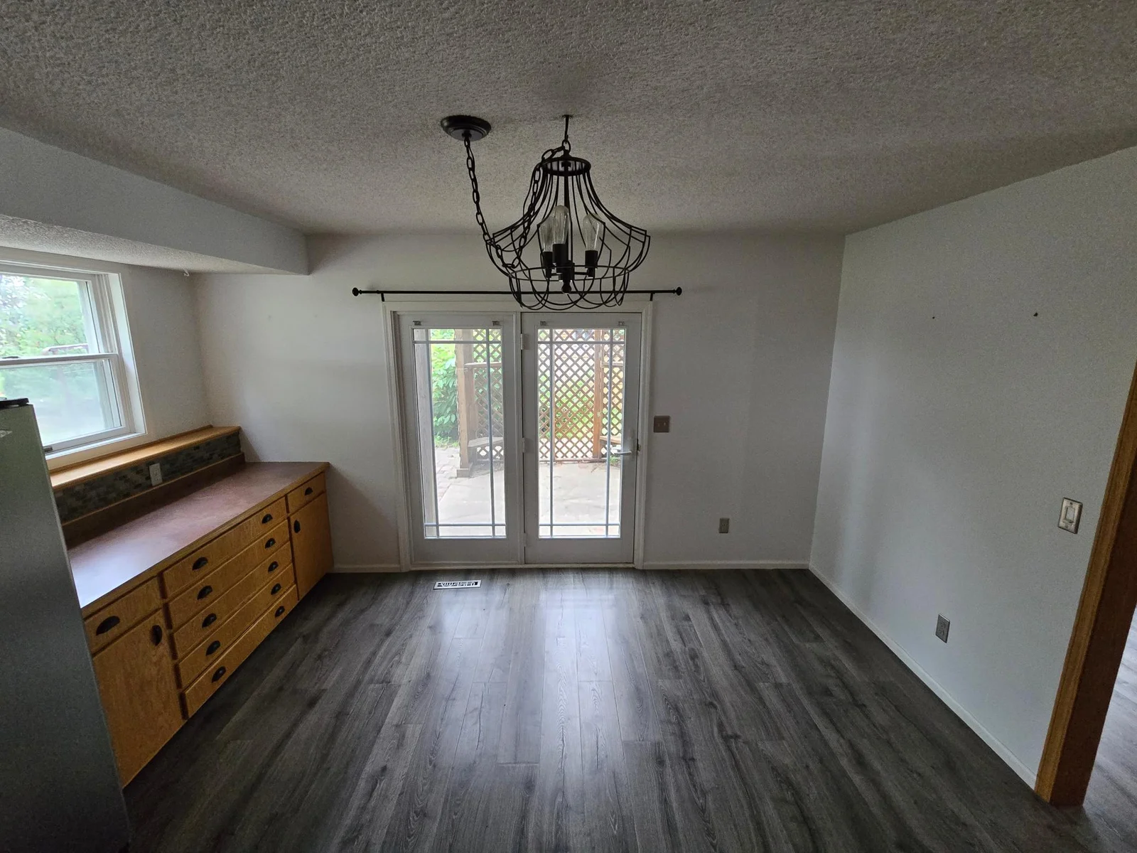 Looking out dining room patio doors