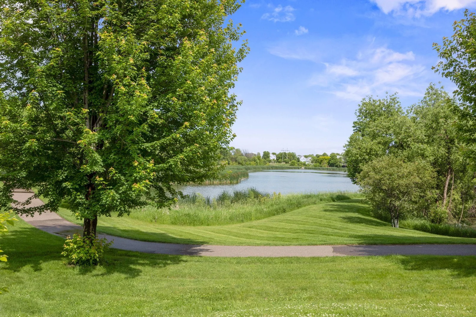 Water views soothe the soul. Walking paths lead to the community pool, dock and city parks.