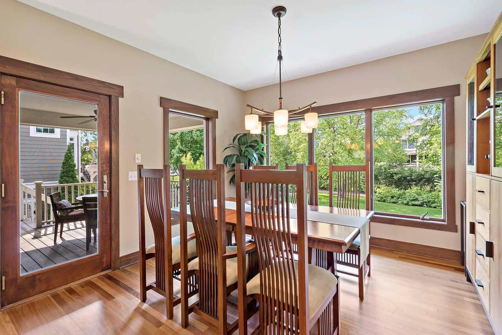 Private Views From Window Filled Dining Space