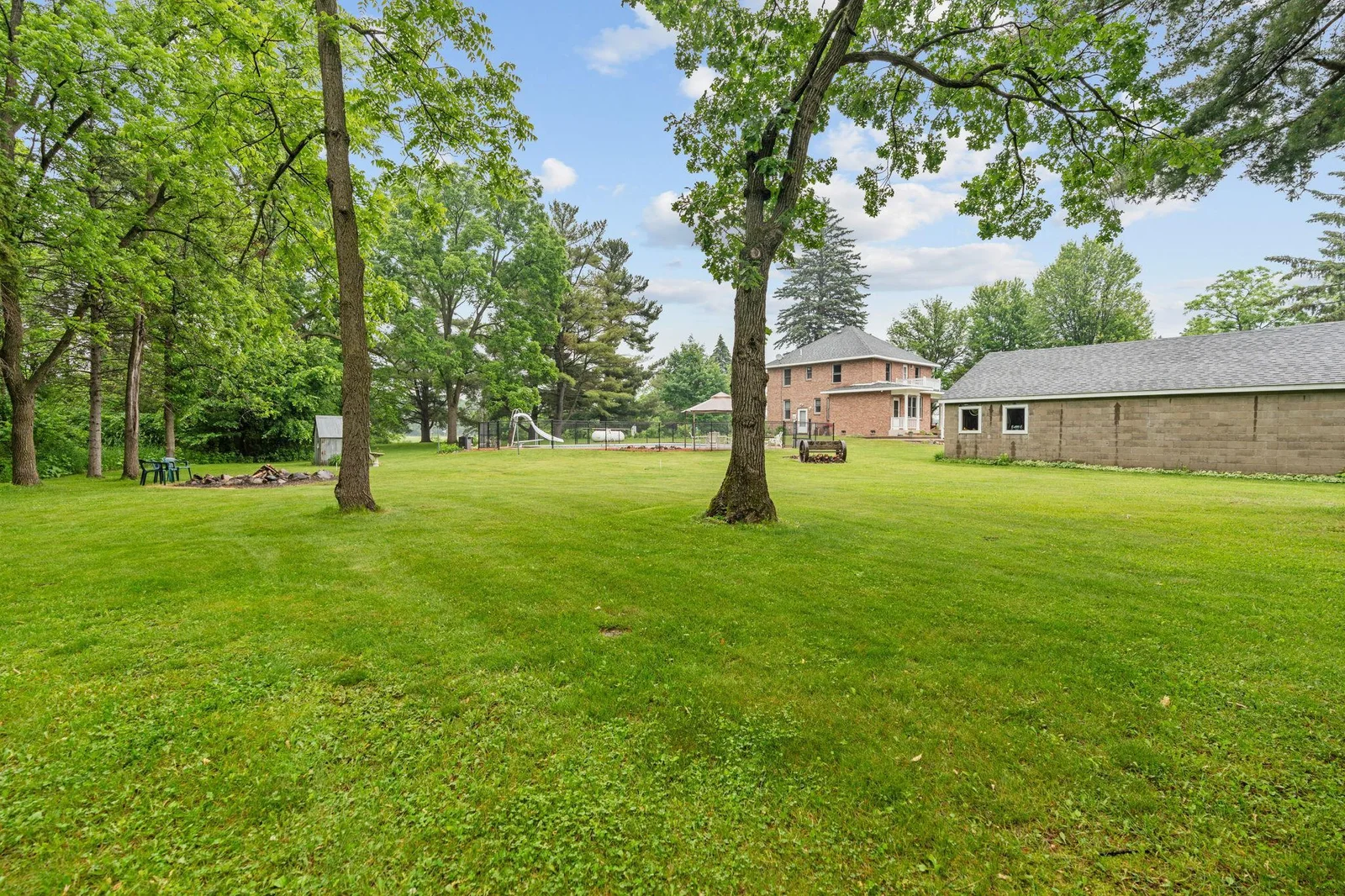 View from back of the yard facing the house.