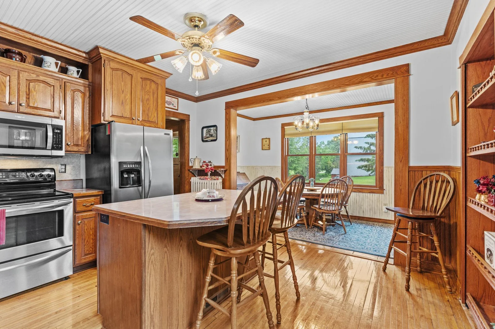 Natural lighting enters into the kitchen and the dinette area.