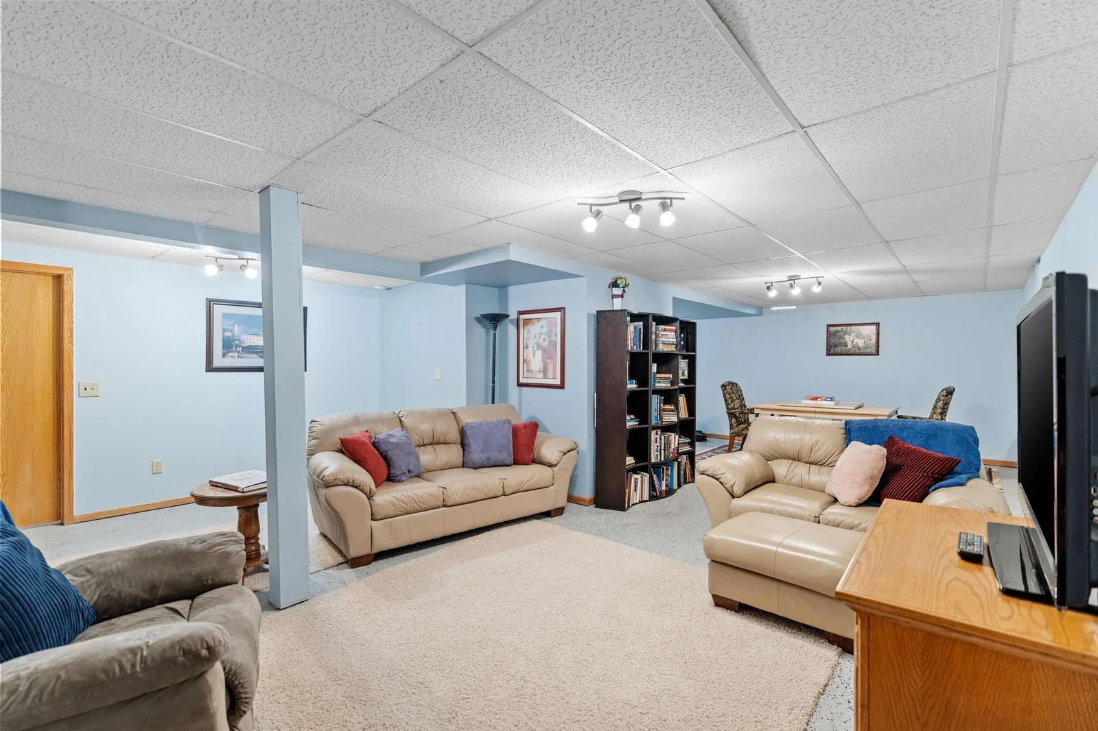 Finished lower-level Family room.
