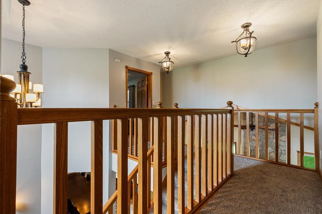 Stunning woodwork and landing on the upper level.