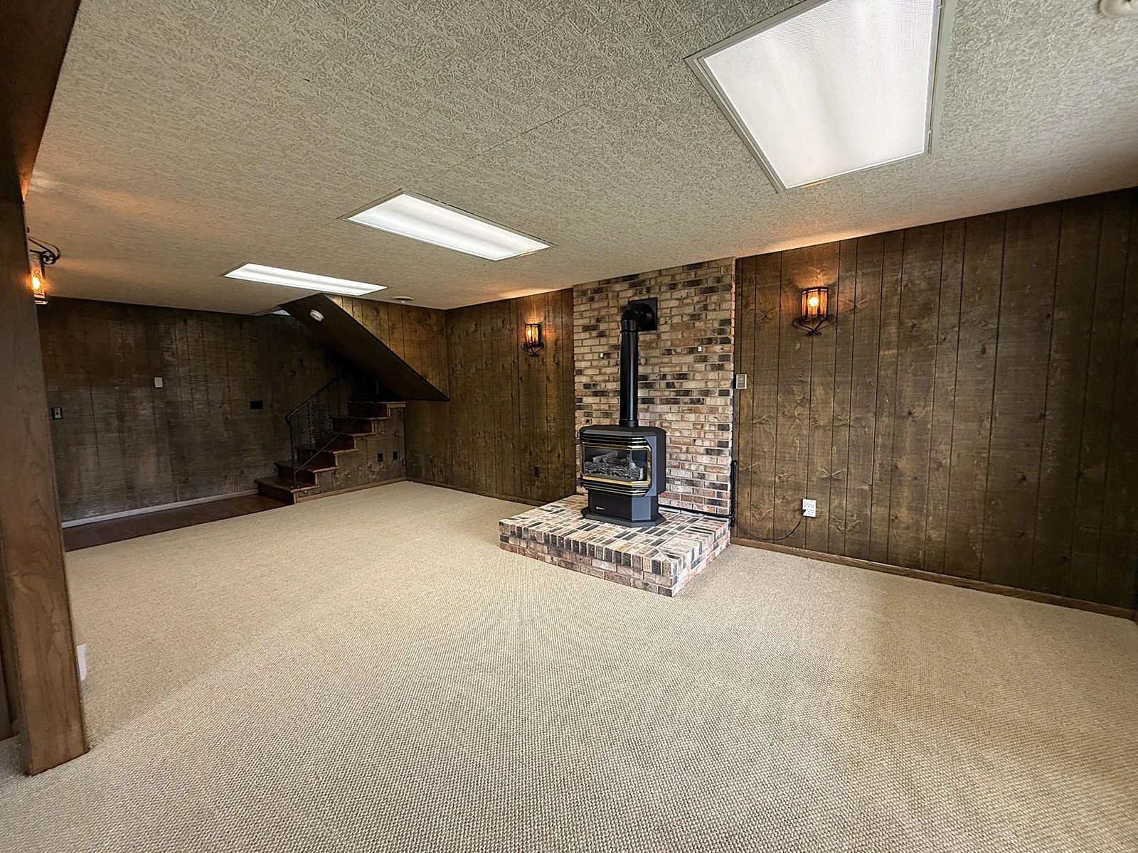 Family Room Gas Stand Alone Fireplace