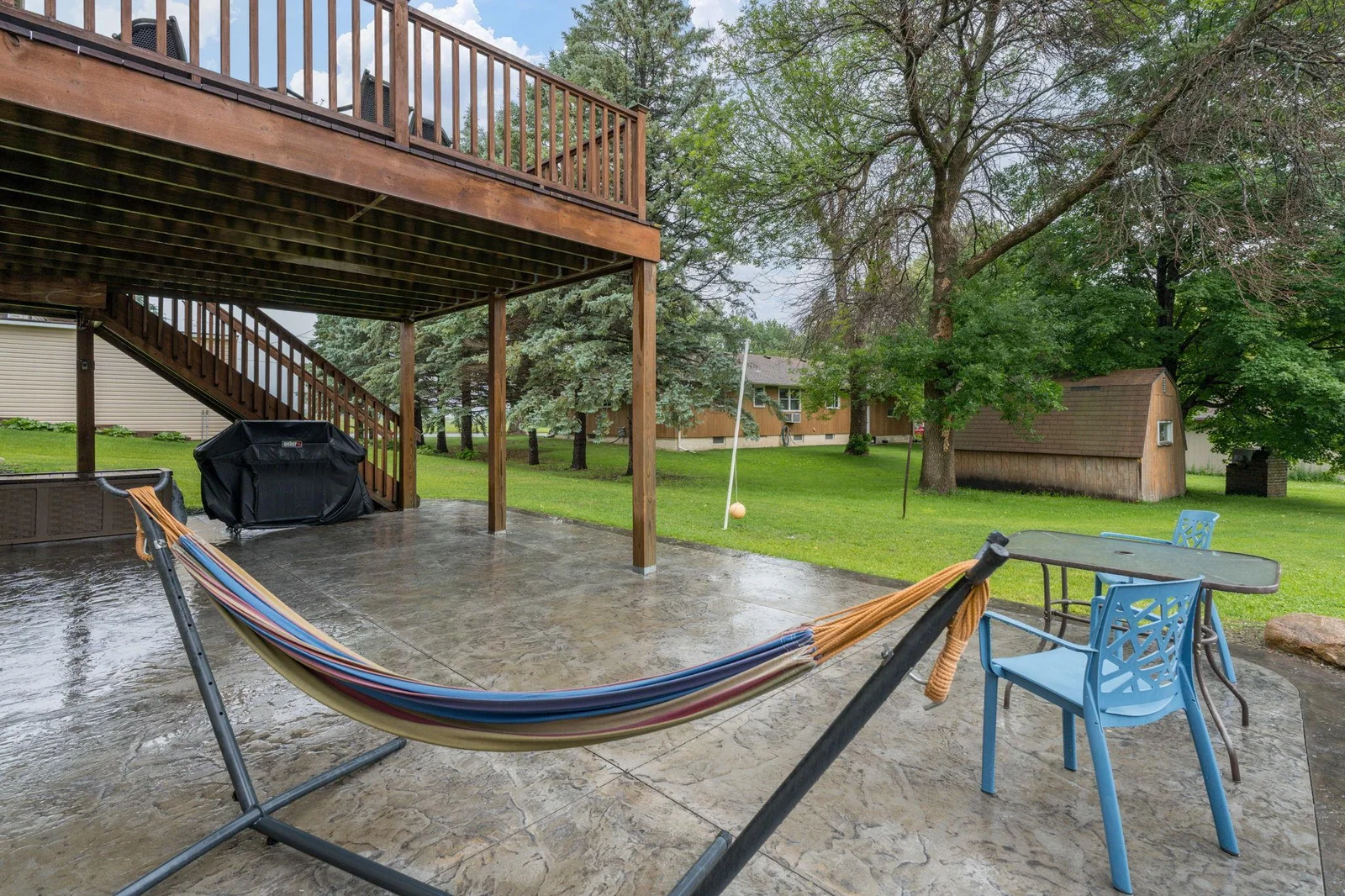 Another view of the patio.