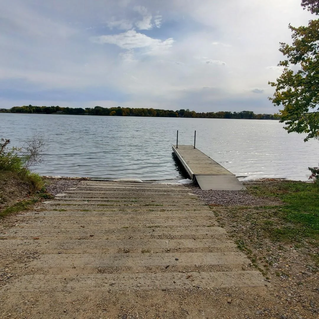 Boat landing next to camp