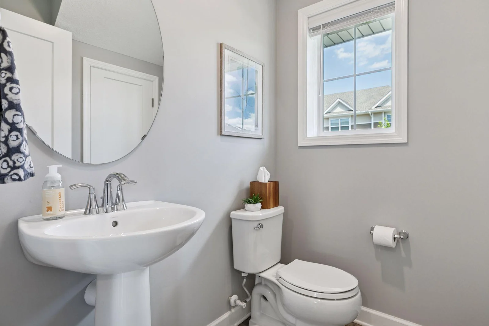 Main level powder bathroom