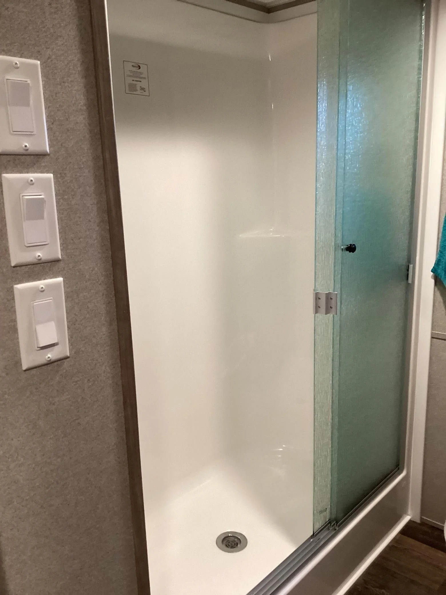 spacious shower