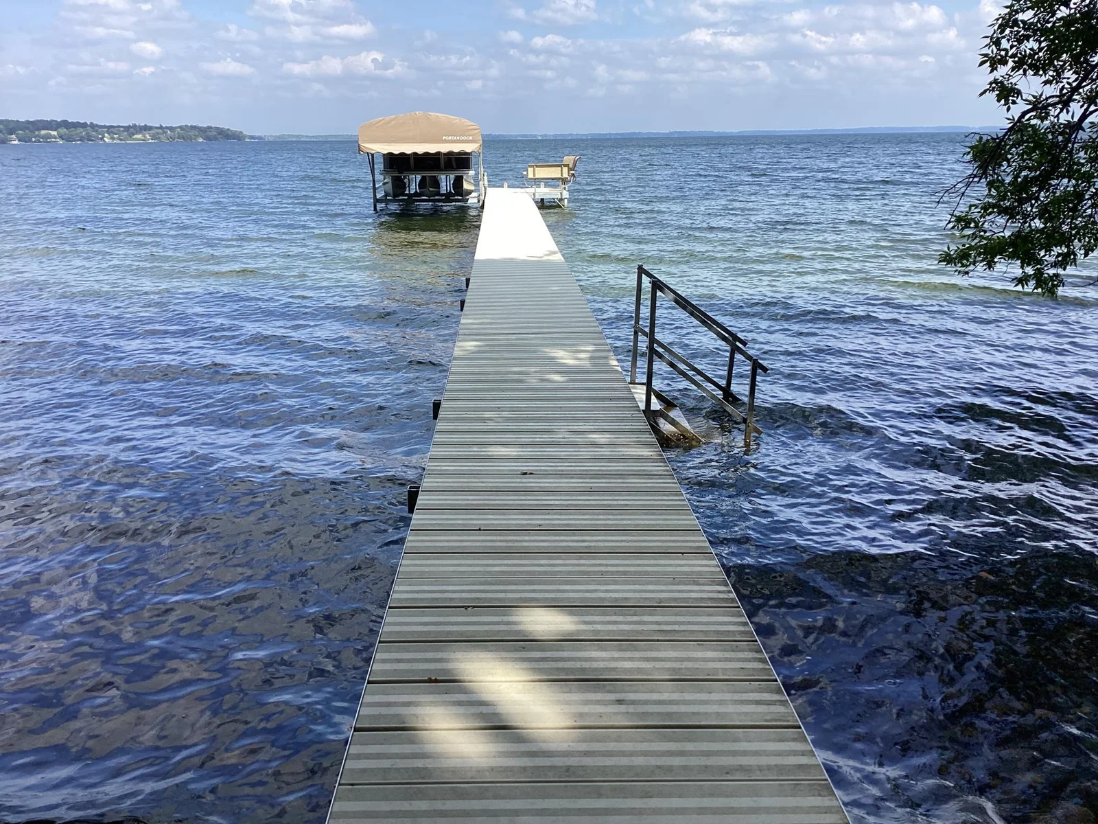 120' newer dock with steps. Lake Miltona known for great fishing