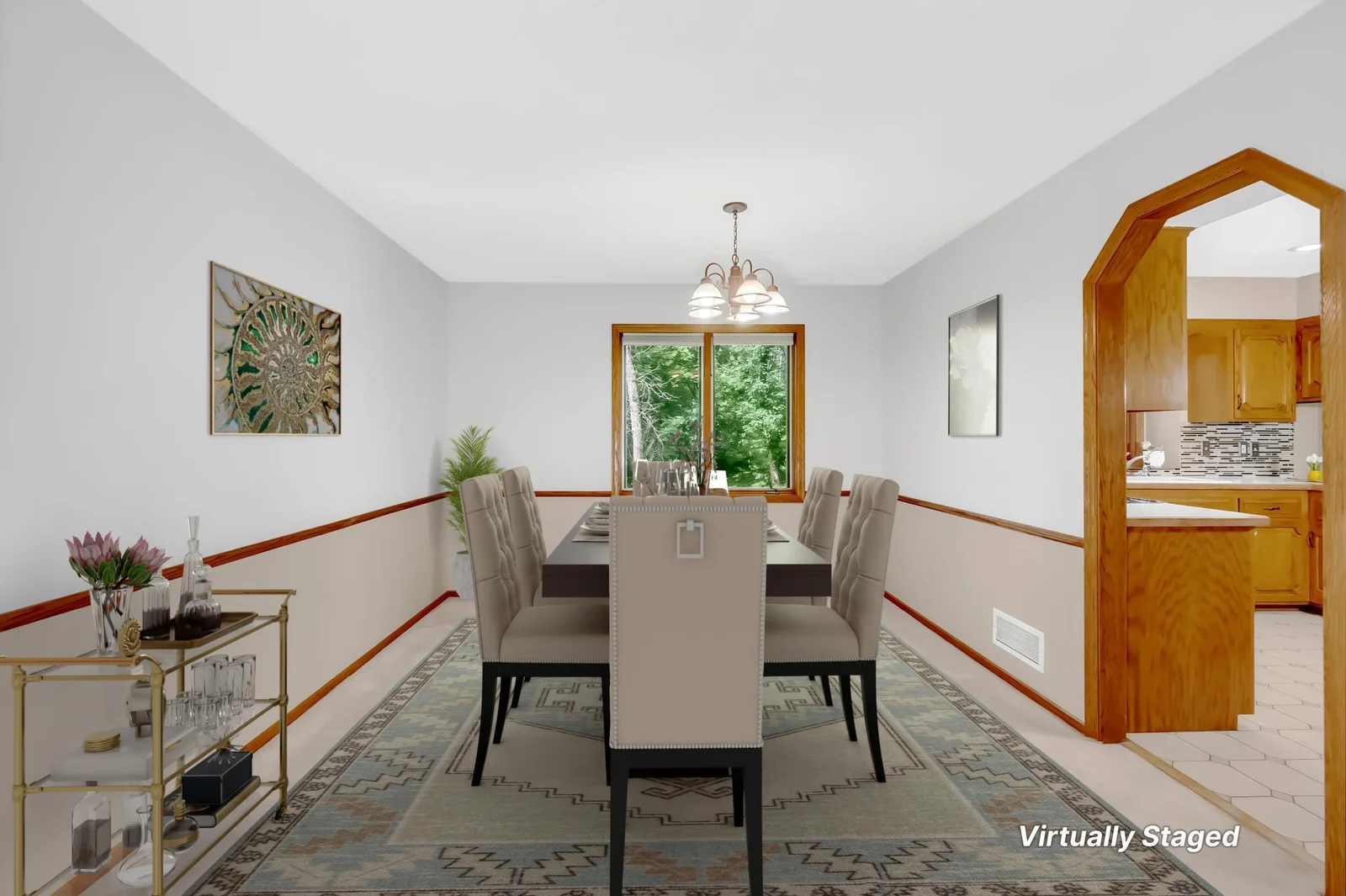 Formal dinning room stagged