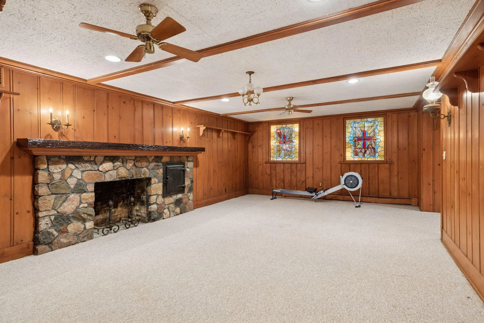 These stunning windows are found on both ends of this room.