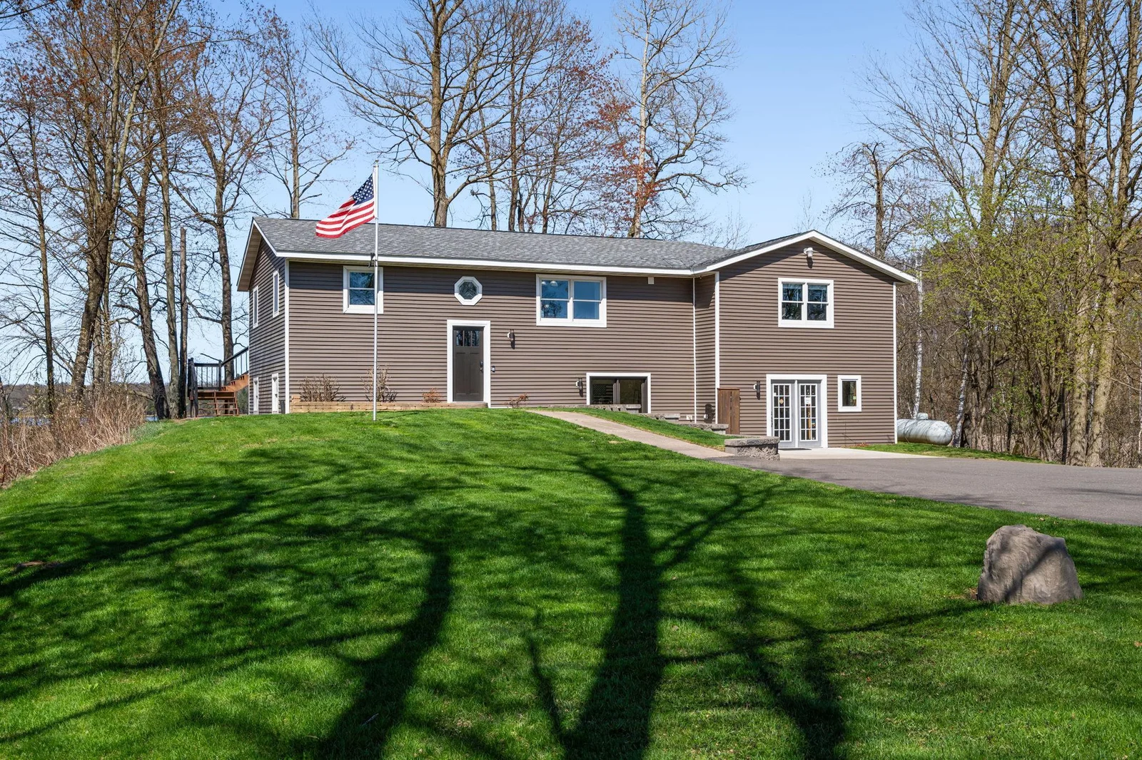 Walk in with a walk out.  Perfect for multigenerational living or any ownership situation.