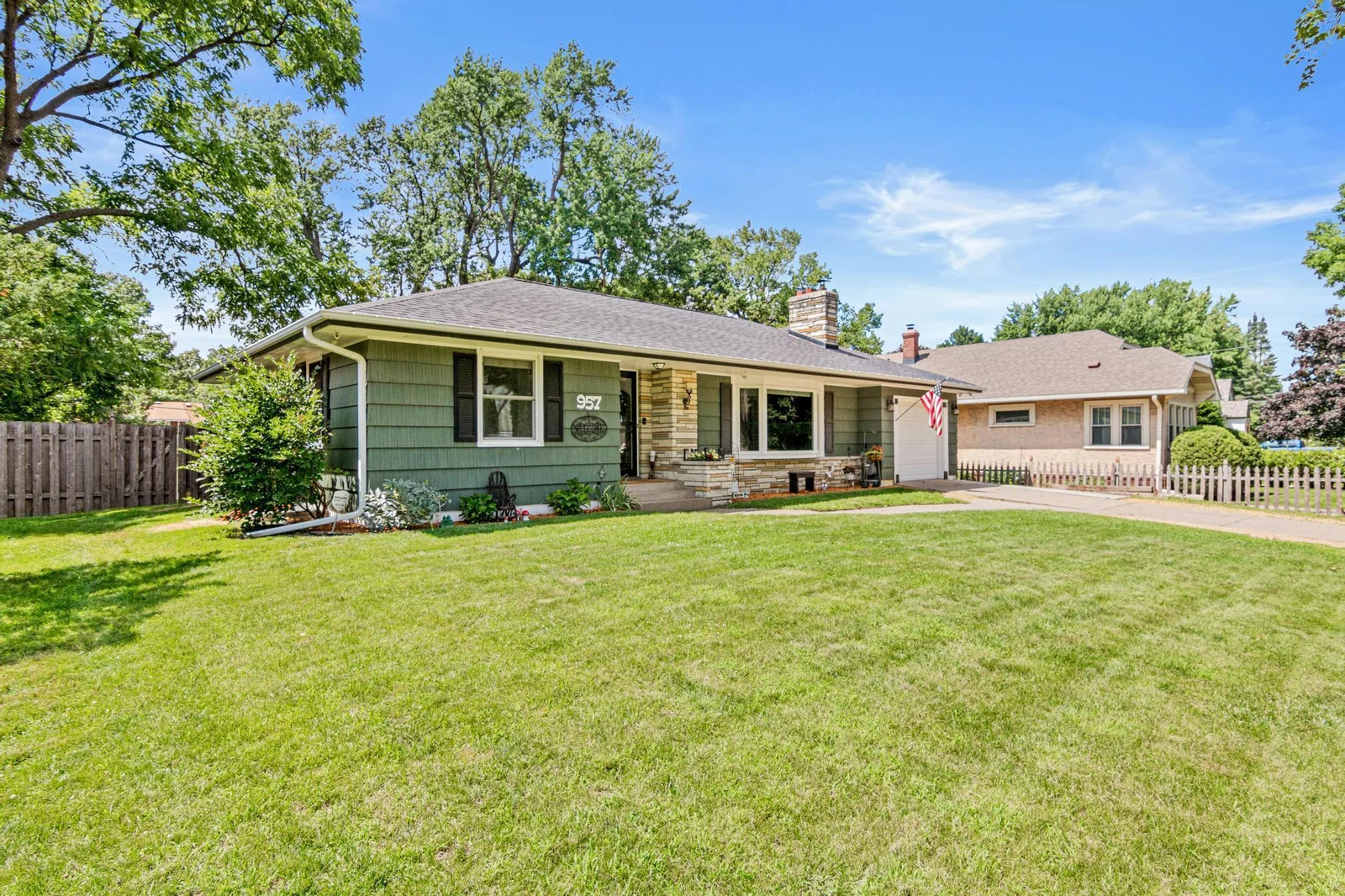 Large front yard