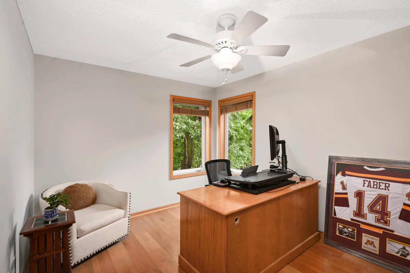 Upper-level bedroom 3 wood floor