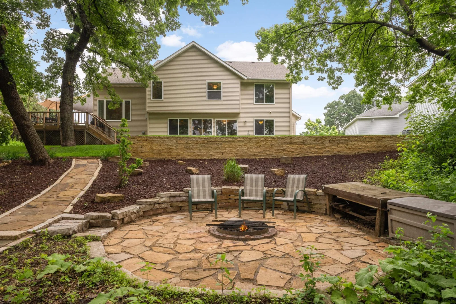 Back yard bonfire area