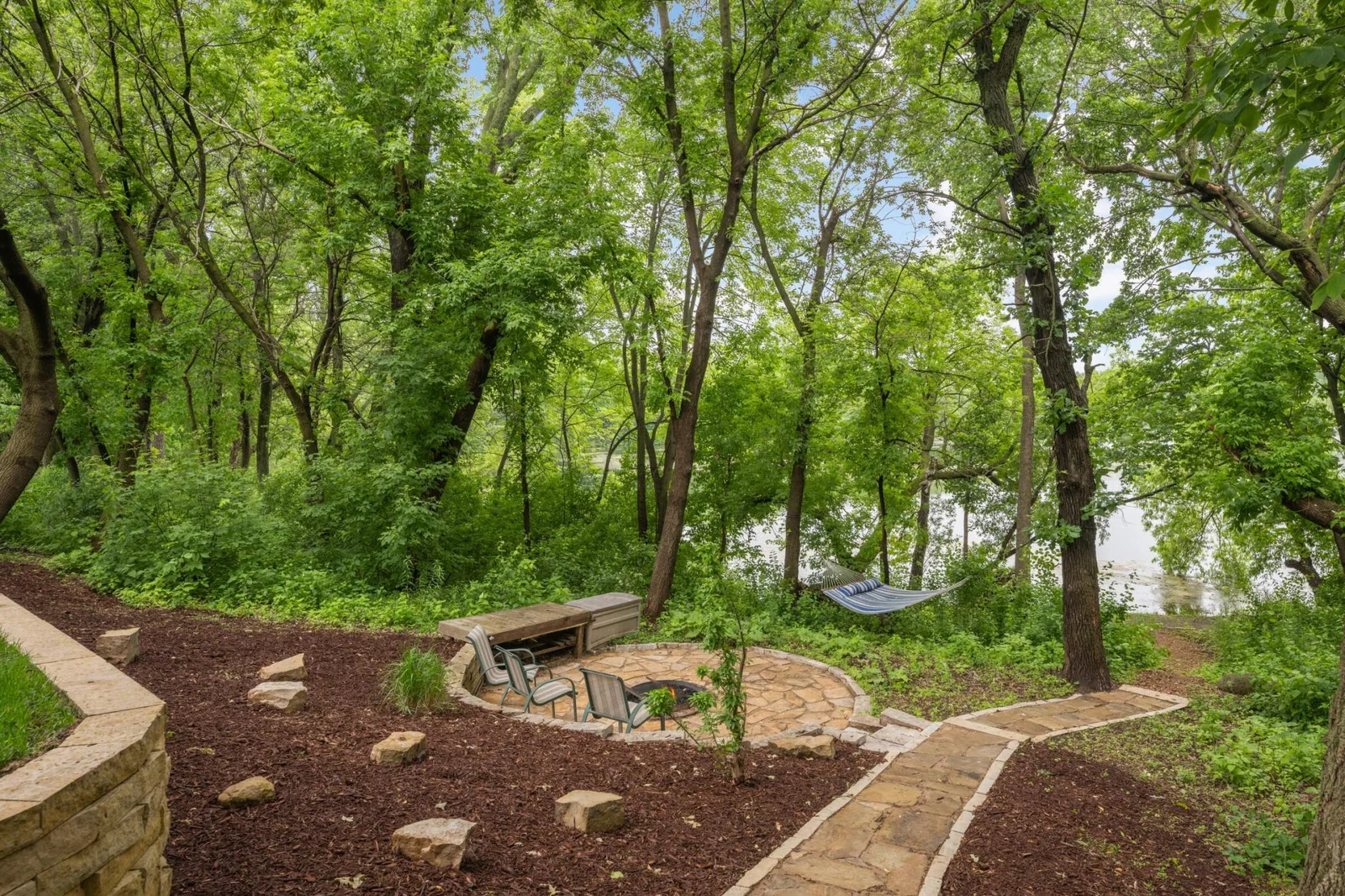 Back yard bonfire area