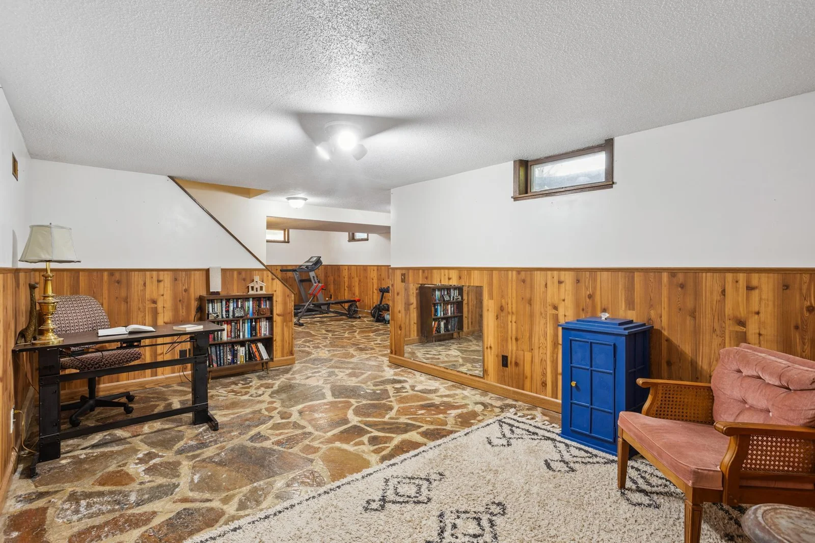 Basement family room/ office area