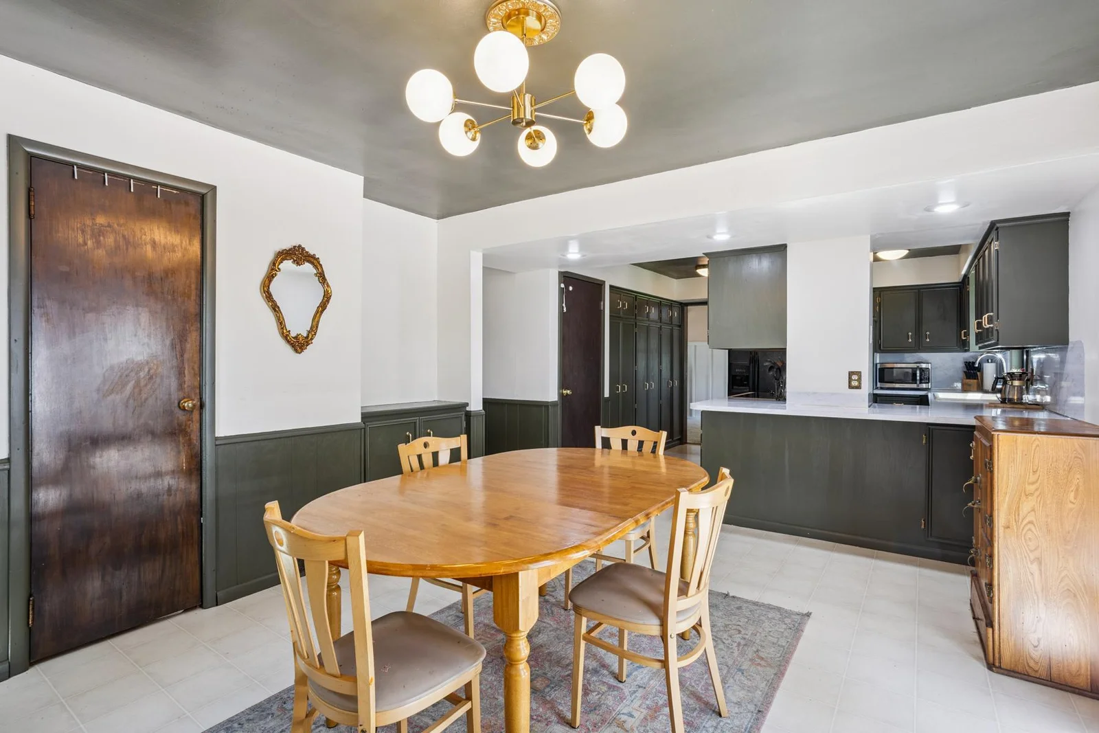 Dining room facing kitchen