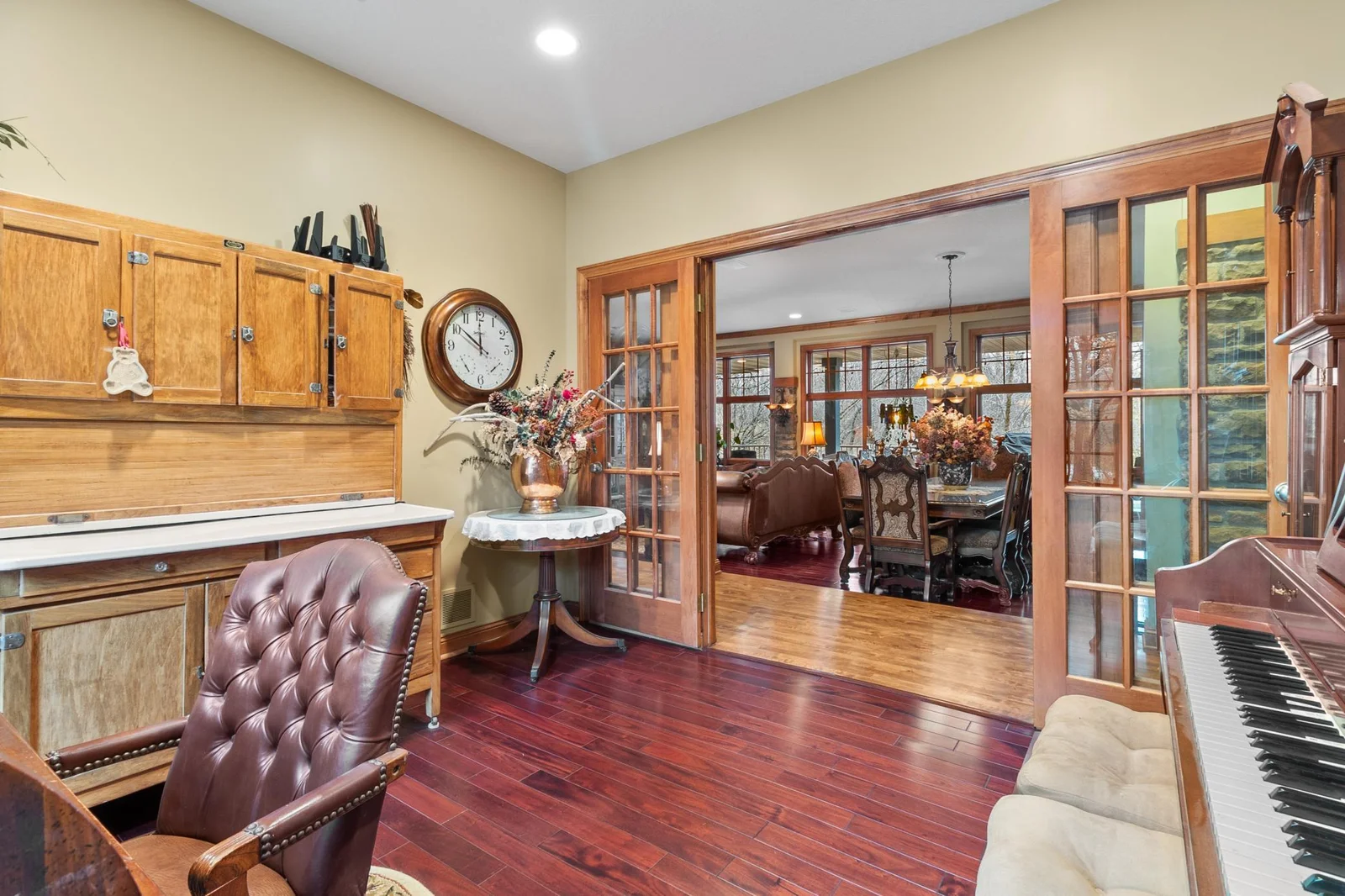 Office with double glass doors connecting to main hallway. Wired LAN available.