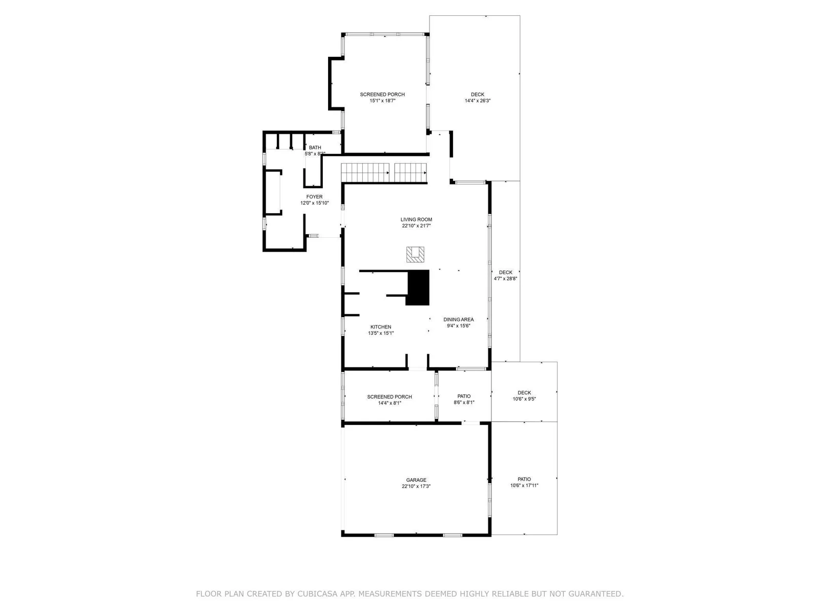 Main level floor plan