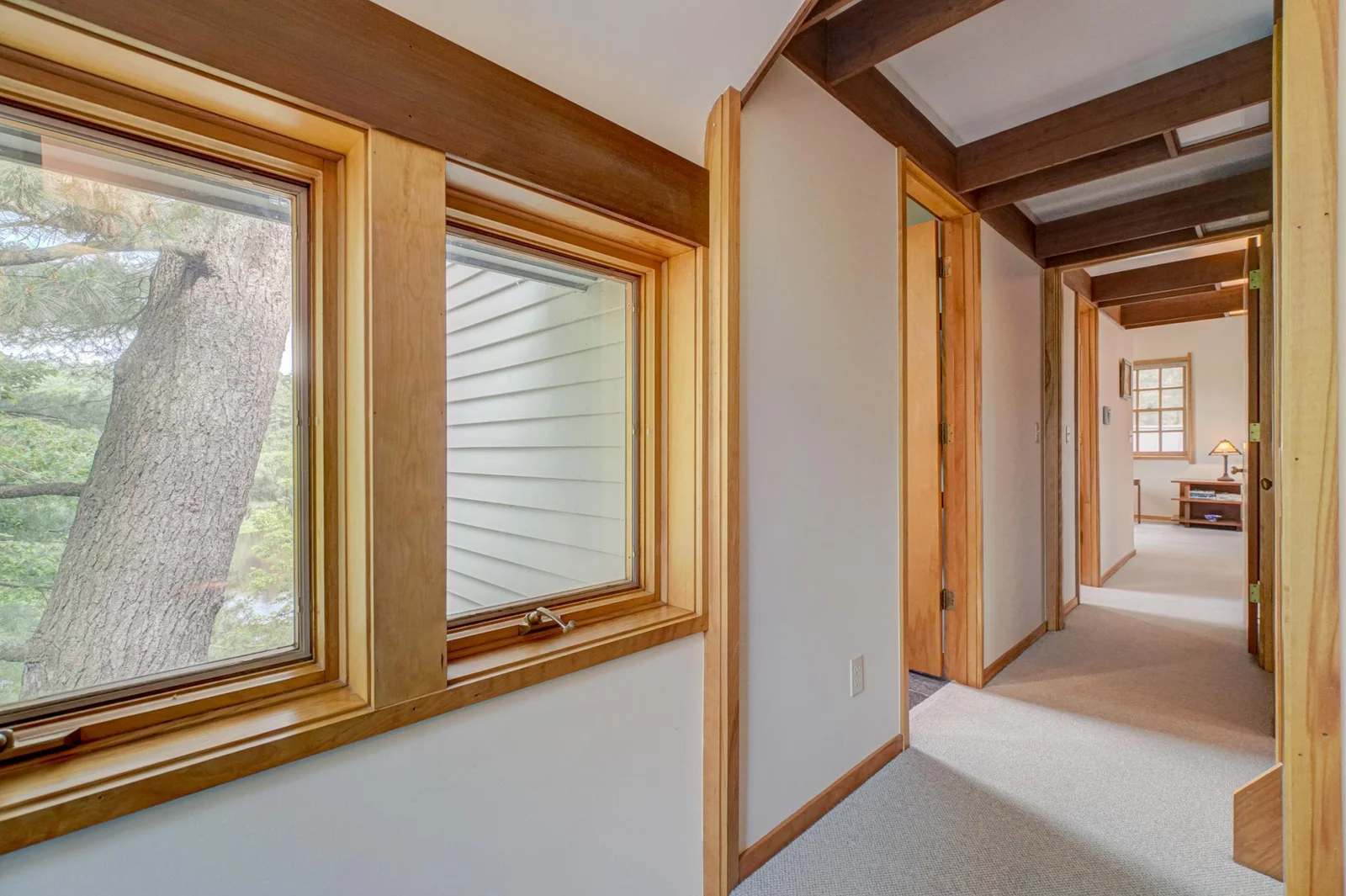 Looking towards the primary suite from the reading nook.