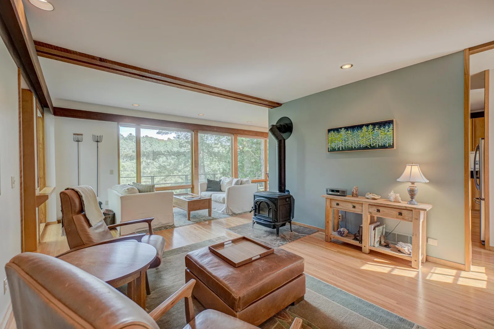 The open layout of the main level makes for easy flow in living and in entertaining.