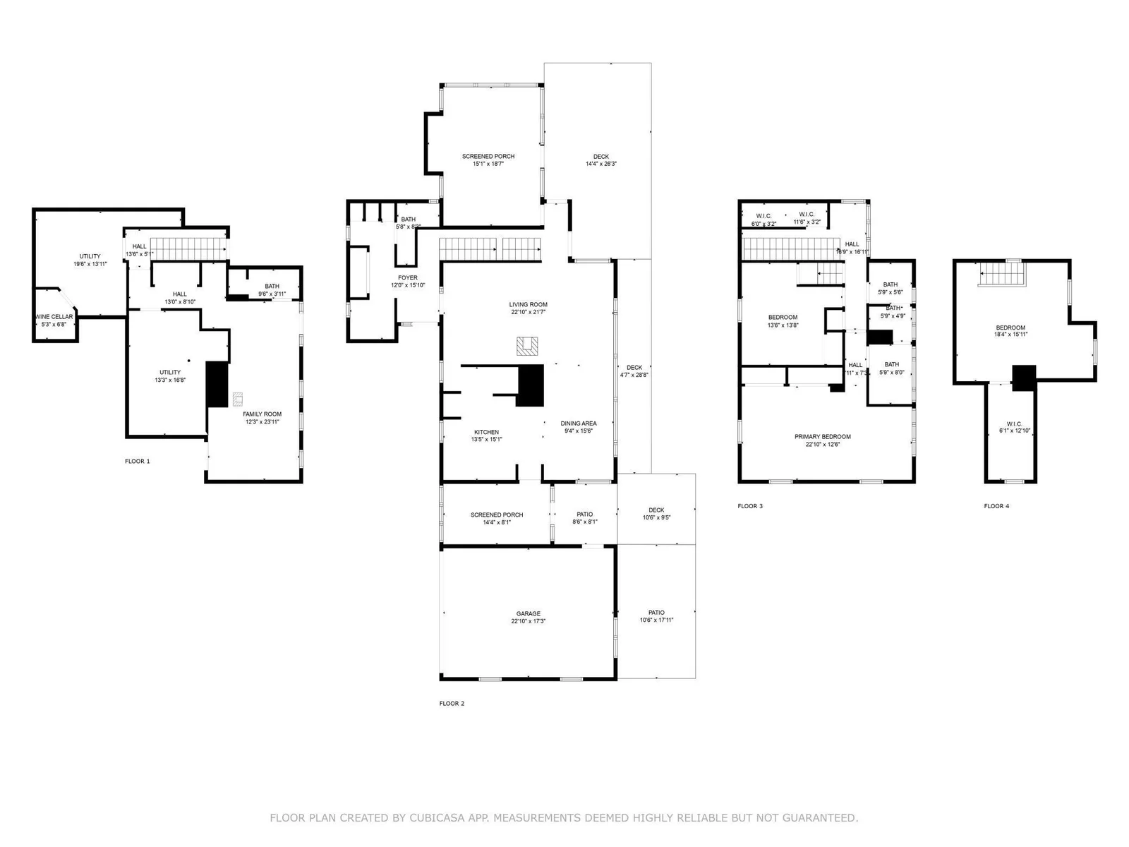All levels floor plan