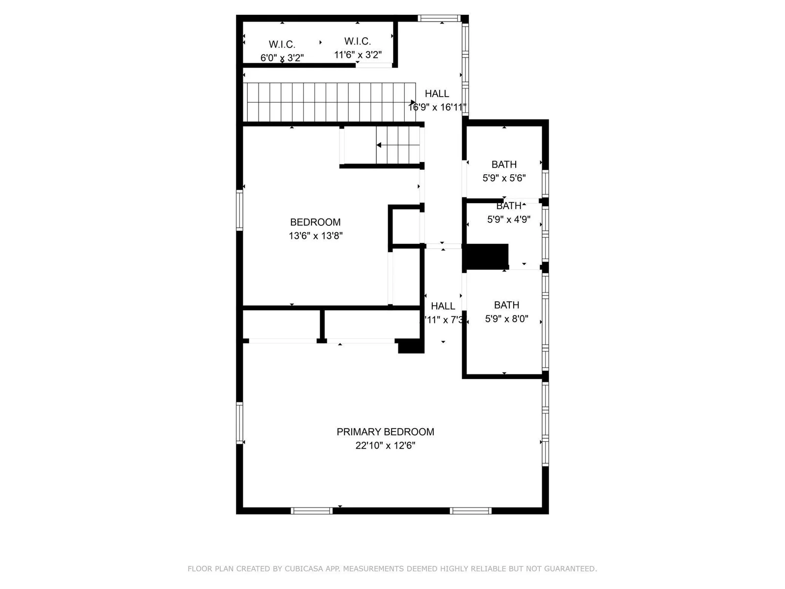 Second level floor plan