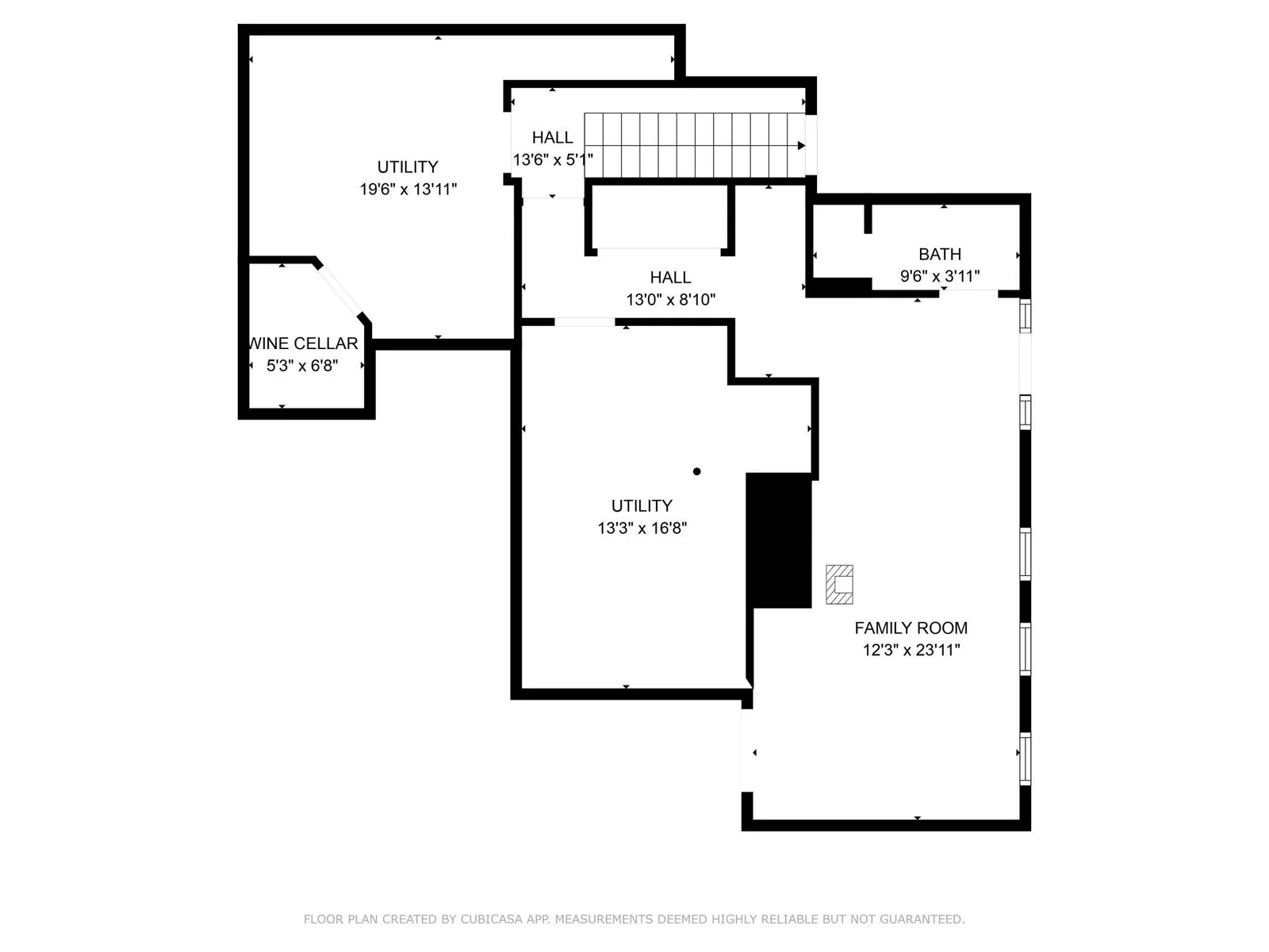 Lower level floor plan