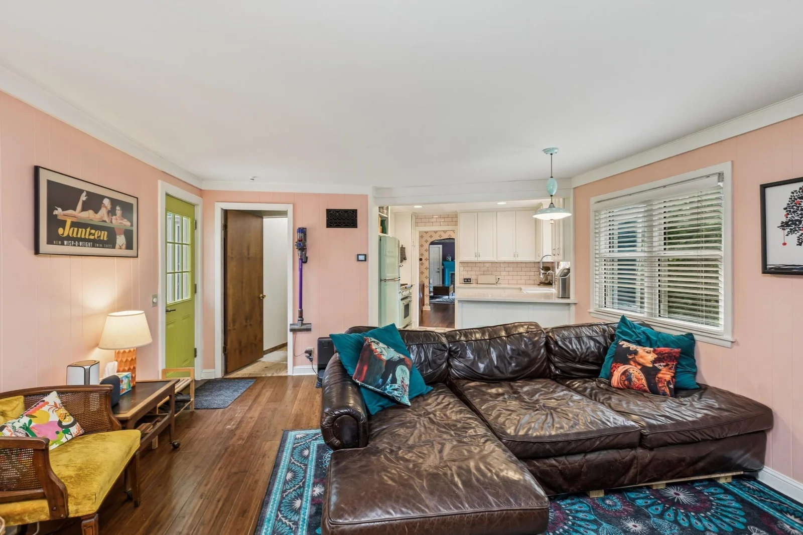 Family Room to Kitchen, Back Door and Lower Level landing & Stairwell