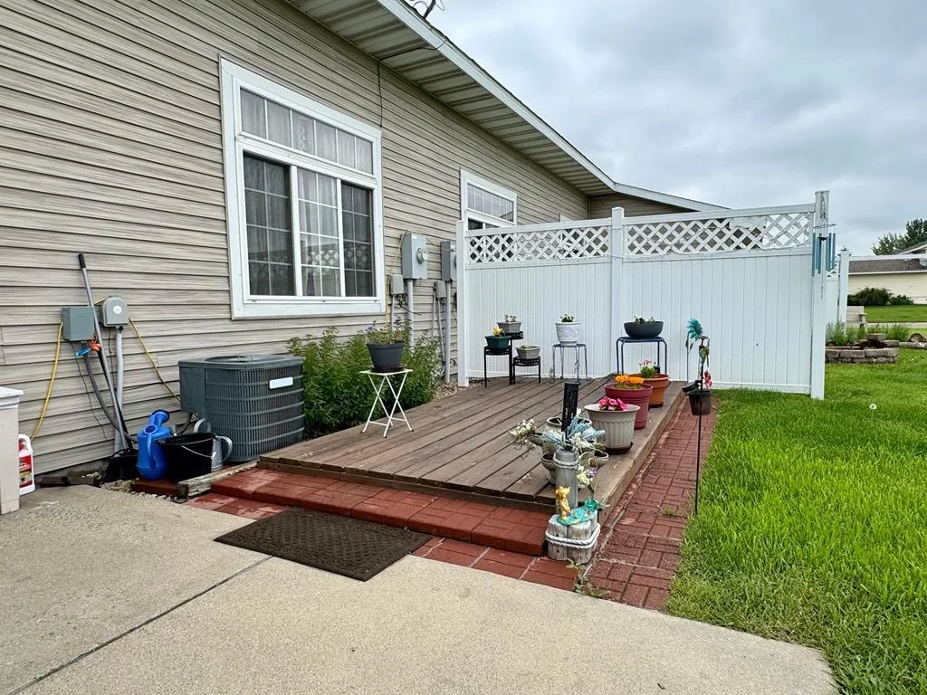 Raised Deck in backyard