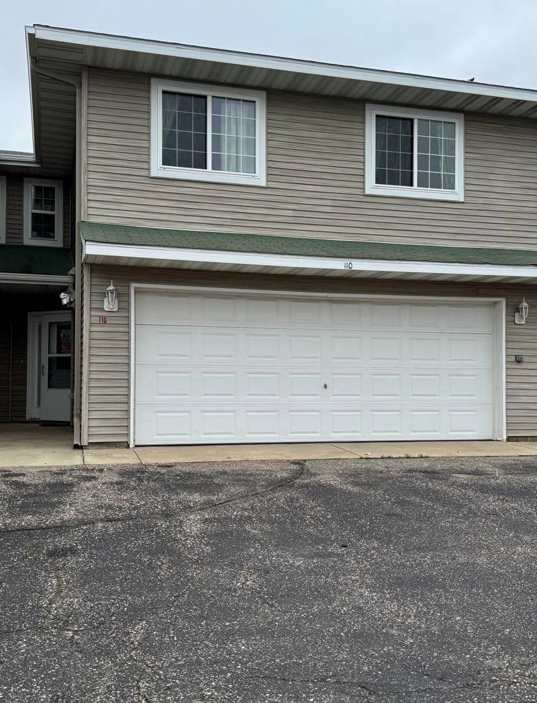 2 car attached garage. Insulated and fully finished painted walls