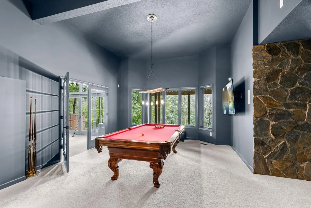 A billiard room for friendly competition.