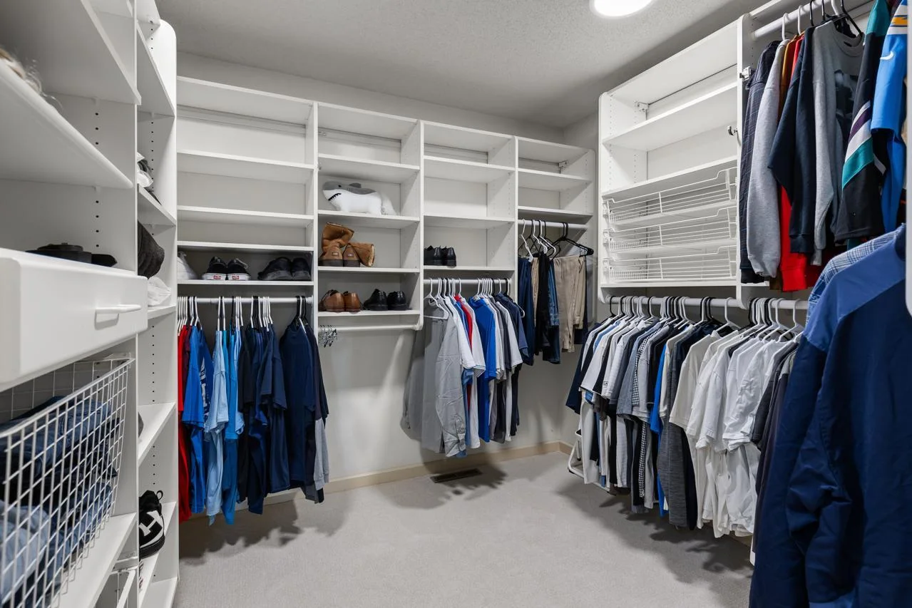 Spacious walk-in closet.