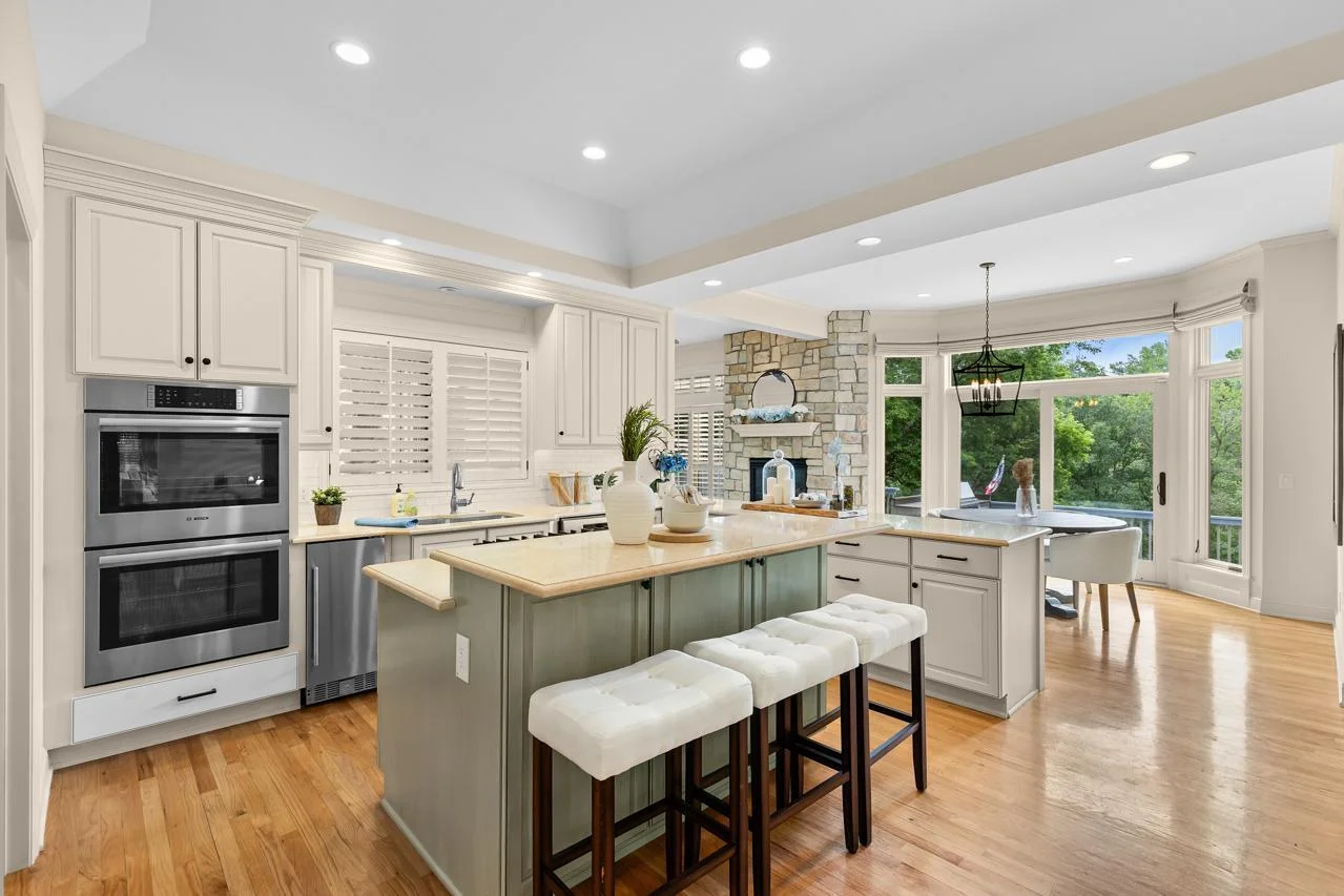 Designer cabinetry with ample storage.