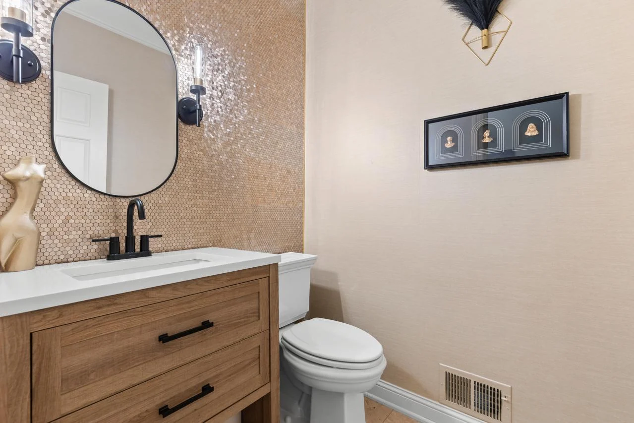 1/2 bath.