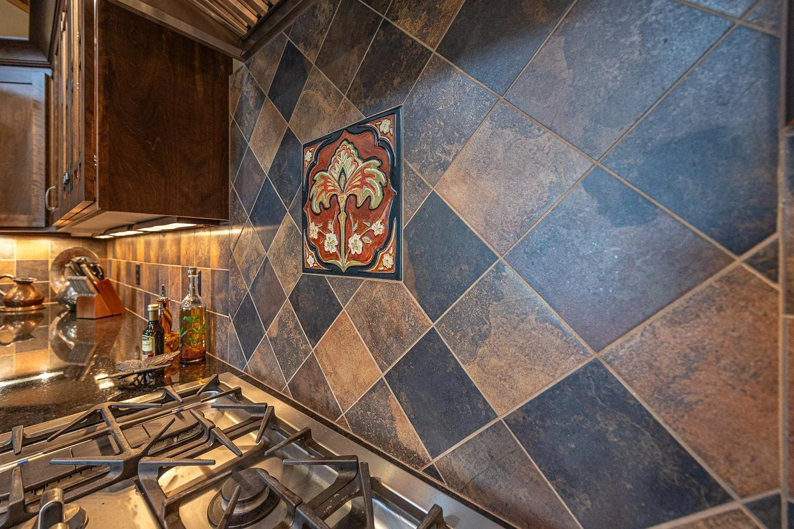 Custom tile backsplash